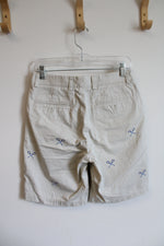 Vineyard Vines Cream Embroidered Blue Lacrosse Nets Shorts | 28