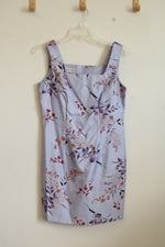 Dress Barn Lavender Square-neck Floral Dress | 10