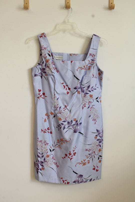 Dress Barn Lavender Square-neck Floral Dress | 10