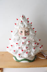 Hand Painted Santa Claus Glitter Light-Up Ceramic Christmas Tree