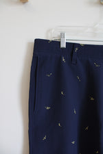 Under Armour Navy Yellow Patterned Shorts | 36