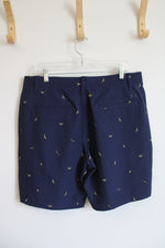 Under Armour Navy Yellow Patterned Shorts | 36