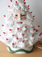 Hand Painted Santa Claus Glitter Light-Up Ceramic Christmas Tree