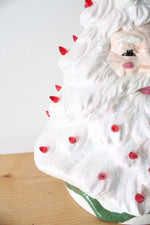 Hand Painted Santa Claus Glitter Light-Up Ceramic Christmas Tree