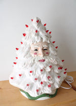 Hand Painted Santa Claus Glitter Light-Up Ceramic Christmas Tree