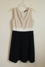 Tommy Hilfiger Tan and Navy Colorblock Dress | 8