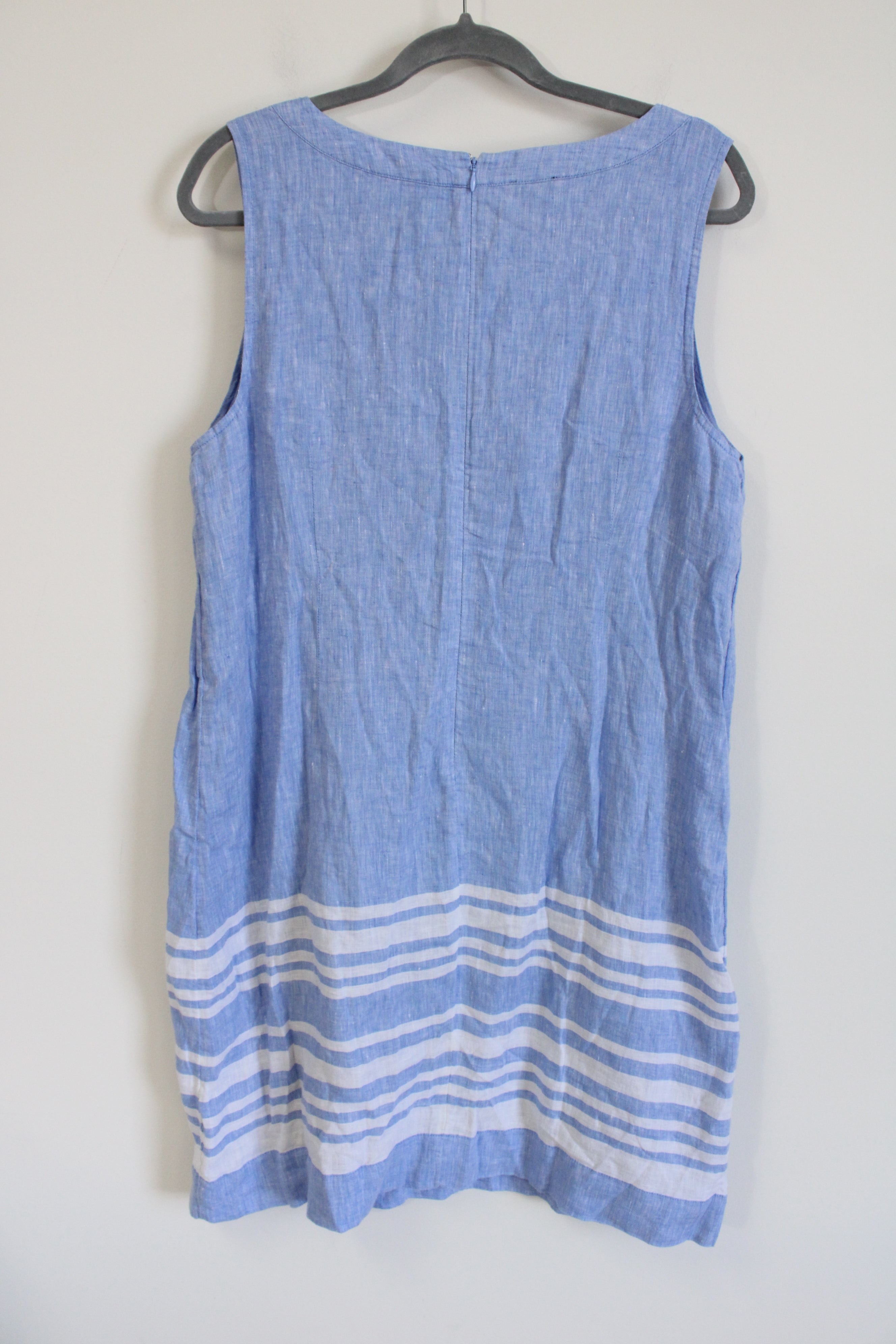 NEW Talbots Blue Linen Dress | 16 Petite