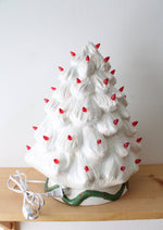 Hand Painted Santa Claus Glitter Light-Up Ceramic Christmas Tree