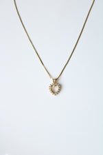 14K Yellow Gold Heart Pendant Necklace