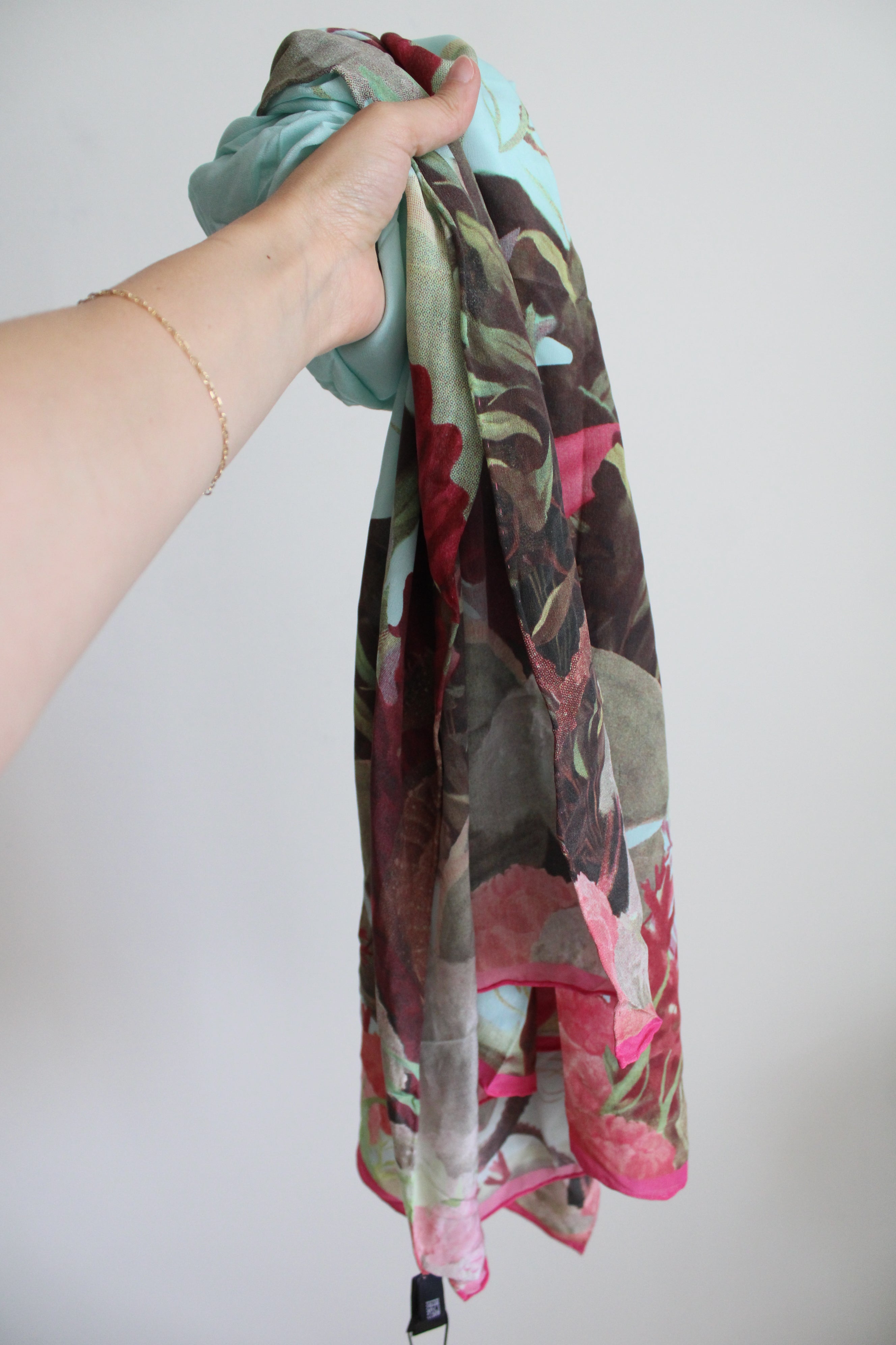 NEW Ted Baker Under The Sea Print Long Silk Scarf