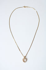 14K Yellow Gold Heart Pendant Necklace
