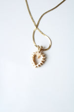 14K Yellow Gold Heart Pendant Necklace