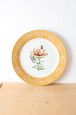 Elizabeth Marshali Yellow Floral Tiger Lilly Decor Plate