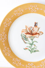 Elizabeth Marshali Yellow Floral Tiger Lilly Decor Plate