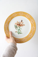 Elizabeth Marshali Yellow Floral Tiger Lilly Decor Plate