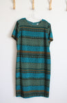 Koret Dress Green Blue Patterned Boho Dress | 16