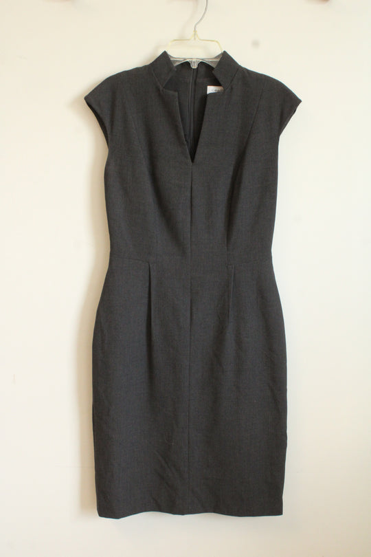 Calvin Klein Gray V-neck Sheath Dress | 2