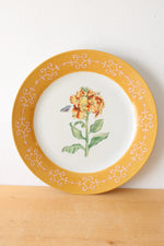 Elizabeth Marshali Yellow Floral Decor Plate
