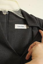 Calvin Klein Gray V-neck Sheath Dress | 2