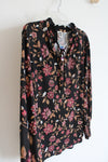 NEW Anne Klein Black Tan & Pink Floral Top | 2X