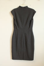 Calvin Klein Gray V-neck Sheath Dress | 2