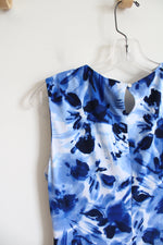 Calvin Klein Blue & White Patterned Sleeveless Top | S