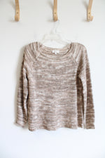 LOFT Tan Knit Sweater | M