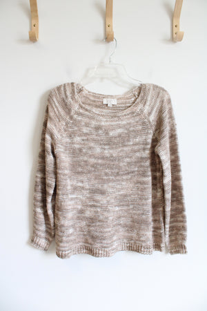 LOFT Tan Knit Sweater | M