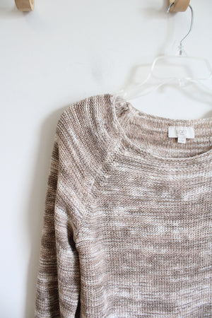 LOFT Tan Knit Sweater | M
