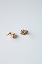 14K Yellow Gold Pearl Stud Earrings