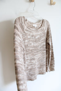 LOFT Tan Knit Sweater | M