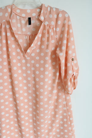 Haute Apparel Pink Polka Dot Dress | M