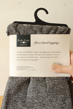 NEW Britt's Knits Fleece Lined Heather Gray Leggings | L/XL