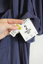 NEW R&M Richards Dusty Blue Shimmer Dress | 14P