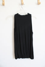 The Limited Black Ruffle Tank Top | S