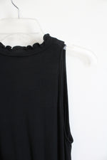 The Limited Black Ruffle Tank Top | S