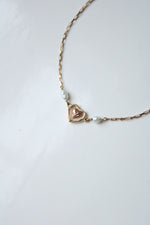 14K Yellow Gold Heart Rice Pearl Anklet
