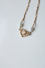 14K Yellow Gold Heart Rice Pearl Anklet