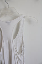 Old Navy White Sequined Tank | S
