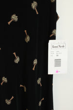 NEW Ronni Nicole Black Palm Tree Maxi Stretch Dress | 14
