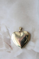 Flower Etched 14KT Yellow Gold Heart Locket Pendant