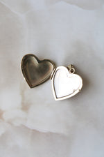 Flower Etched 14KT Yellow Gold Heart Locket Pendant
