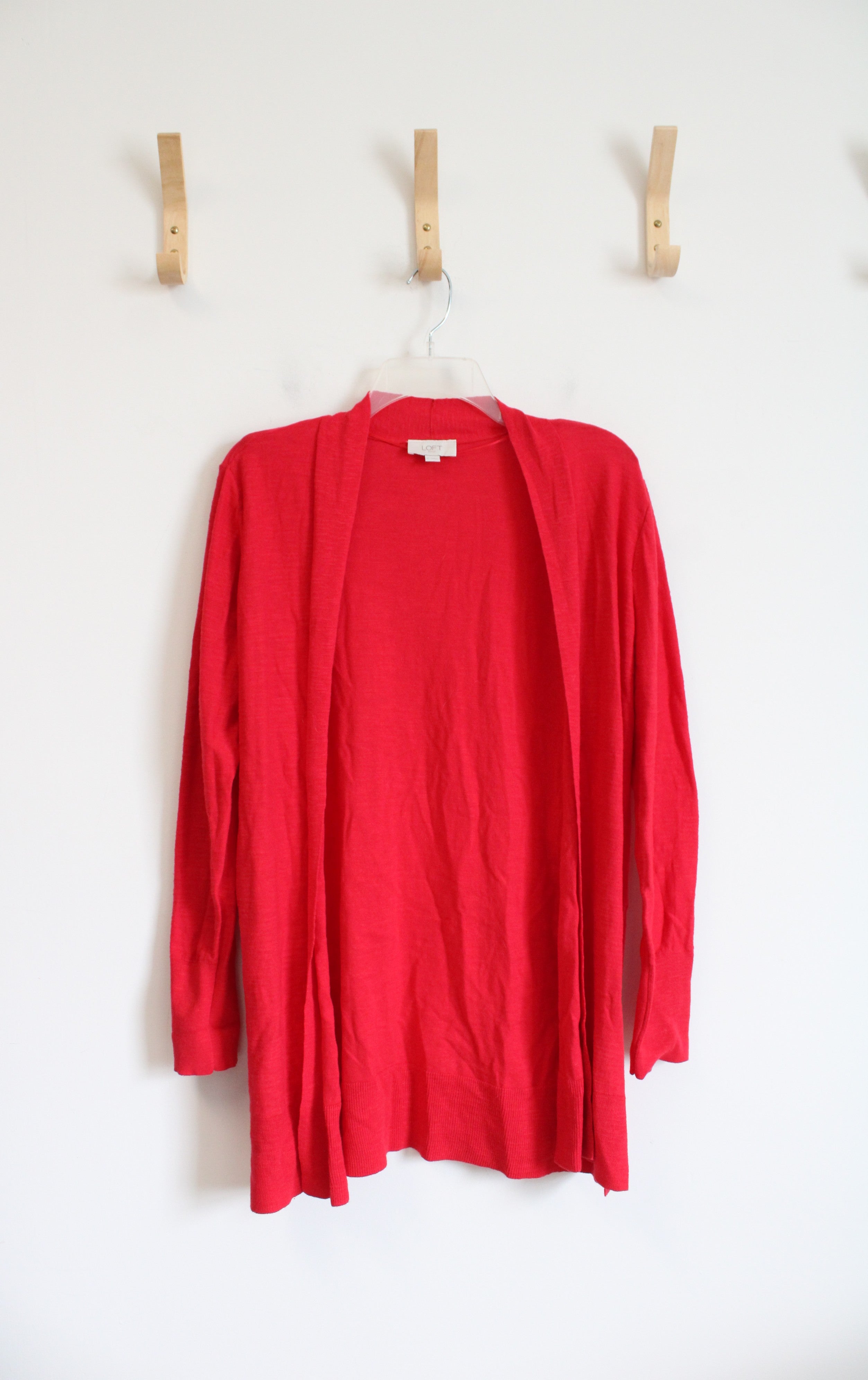 LOFT Red Cardigan | M