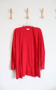 LOFT Red Cardigan | M