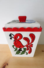 Vintage JG Painted Flour Porcelain Cannister