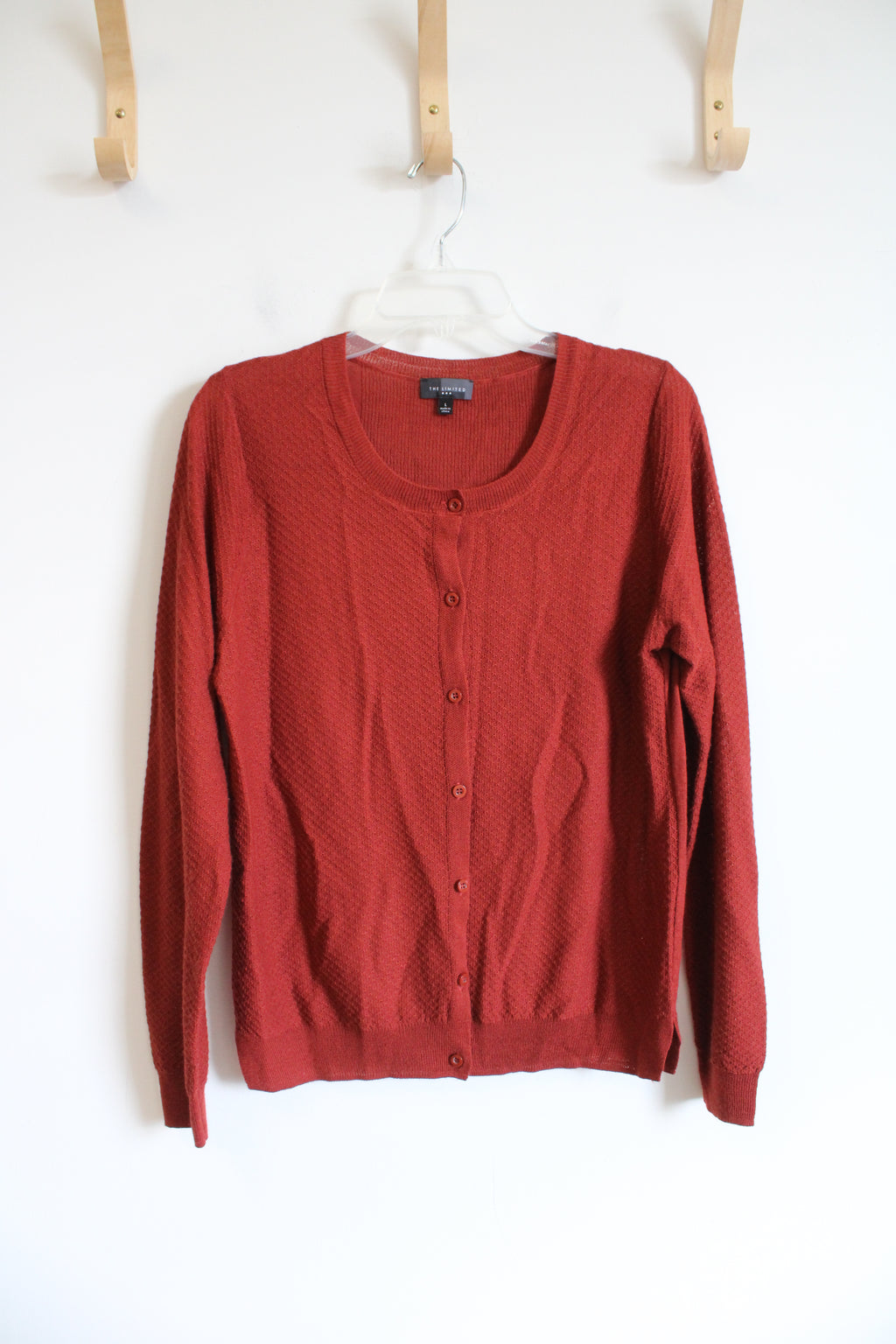 The Limited Terracotta Button Down Wool Blend Cardigan | L