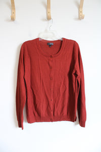 The Limited Terracotta Button Down Wool Blend Cardigan | L