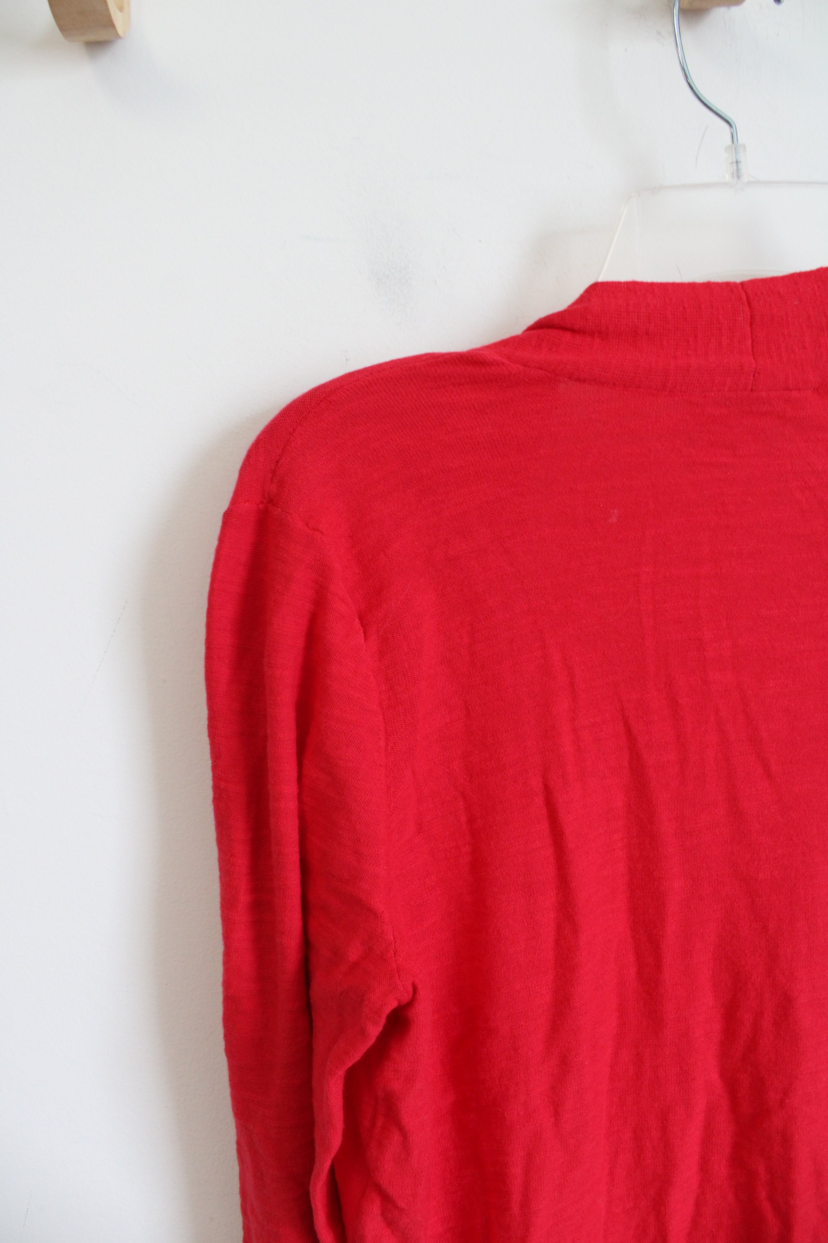 LOFT Red Cardigan | M