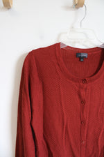 The Limited Terracotta Button Down Wool Blend Cardigan | L
