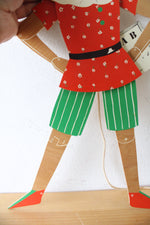 Dagobert Pinocchio Pull String Wooden Puppet